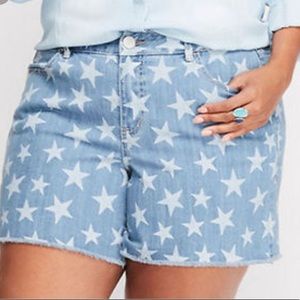Plus size denim shorts